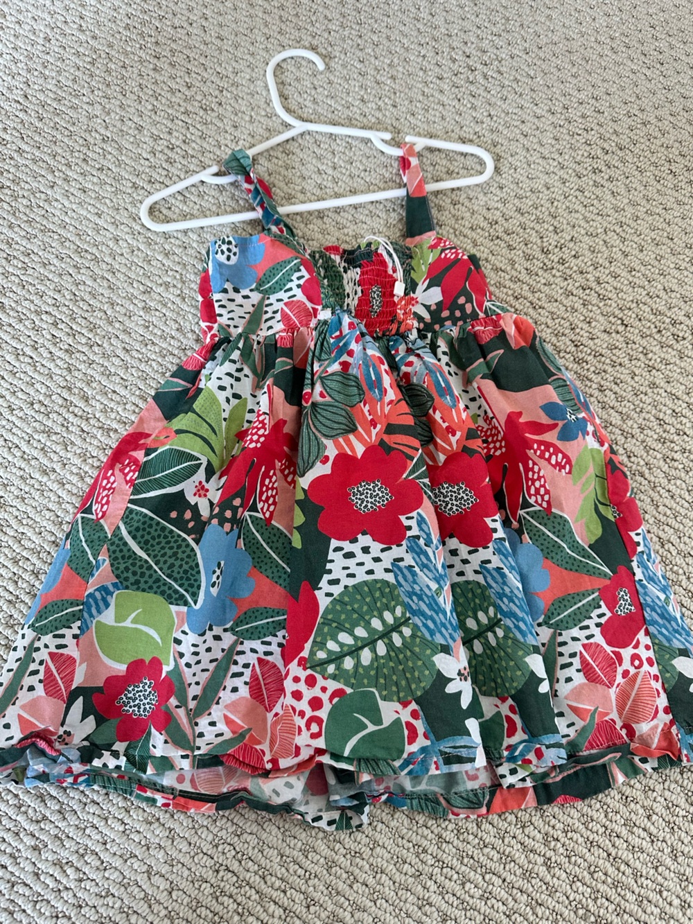 Mayoral Red, Green & Blue Floral Dress - kids size 4